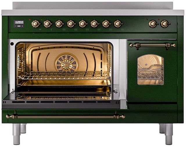 Ilve® Nostalgie II Series 48" Emerald Green Pro Style Induction Range-2