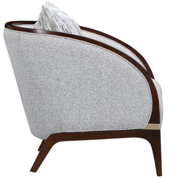 Michael Amini® Houston Gray/Walnut Matching Chair-3