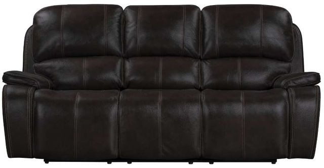 New Classic® Home Brookings Charcoal Manual Dual Reclining Sofa-2