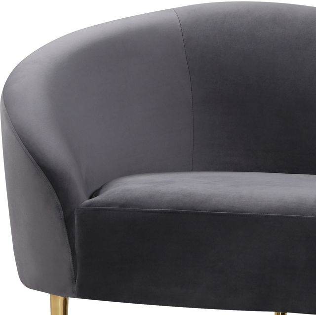 Meridian Furniture Ritz Grey Velvet Loveseat-2