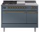 Ilve® Nostalgie II Series 48" Blue Grey Pro Style Dual Fuel Range-0