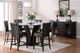 Mazin Furniture Daisy Glass Top Counter Height Dining Table with Espresso Base-3