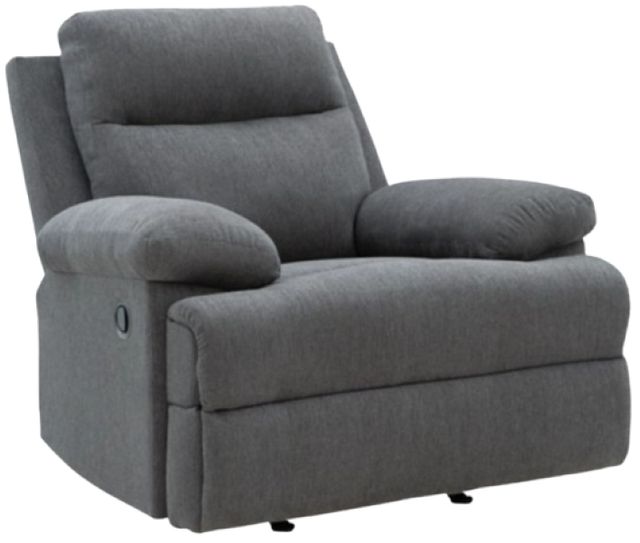 Signature Design by Ashley® Side-Swipe Charcoal Manual Rocker Recliner -0