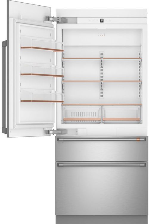 Café™ 36" 20.1 Cu. Ft. Stainless Steel Built-In Bottom Freezer Refrigerator-2