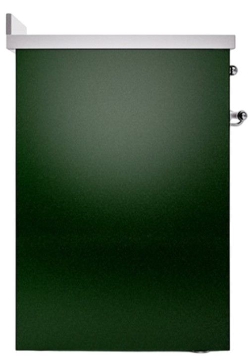 Ilve® Nostalgie II Noblesse 30'' Emerald Green Pro Style Induction Range with Chrome Trim-2