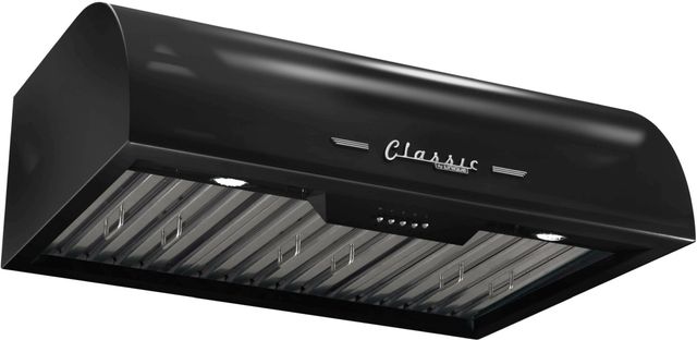 Unique® Appliances Classic Retro 30" Midnight Black Under Cabinet Range Hood-2
