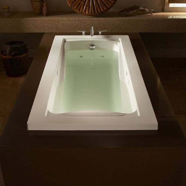 American Standard Green Tea White Drop In or Undermount Whirlpool Tub-1