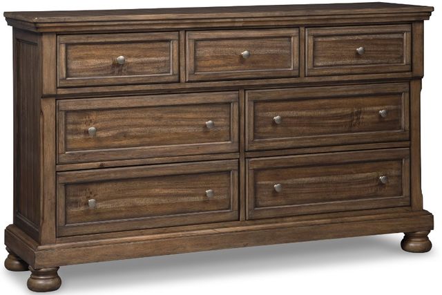 Signature Design by Ashley® Flynnter 4-Piece Medium Brown California King Panel Bed Set-2