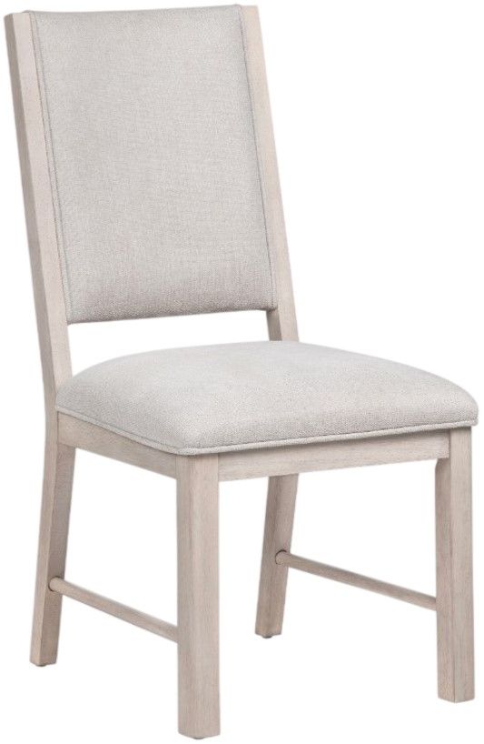 Crestview Collection Willow 2-Piece White Upholstered Side Chair Set-0