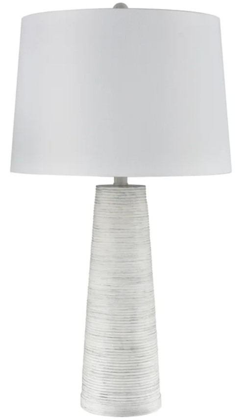 Stylecraft Grey White Wash Silver Table Lamp