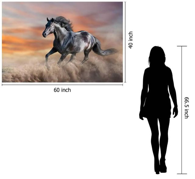 Classy Art Running Horse Wall Art-2