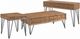 Elements International Boone 3-Piece Light Walnut Occasional Table Set-0