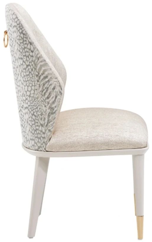 Michael Amini® Lisbon Silken Matte Cream Dining Side Chair-3