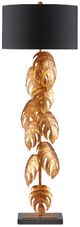 Currey & Company Irvin Black/Vintage Gold Floor Lamp-1