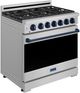 Thor Kitchen® Gordon Ramsay 36" Stainless Steel/Blue Freestanding Pro Style Gas Range-2