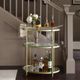 Olliix by Madison Park Signature Antique Gold Lauren Bar Cart-2