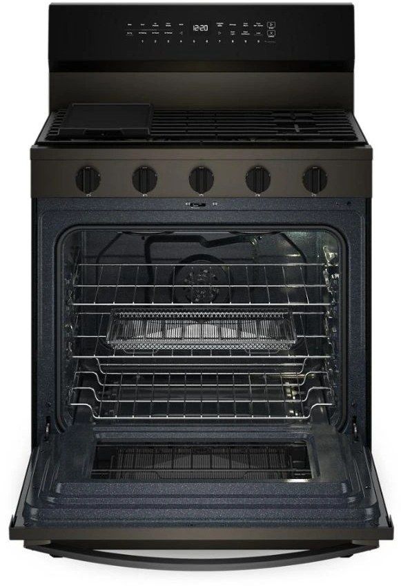 Whirlpool® 30" Black Stainless Steel Freestanding Gas Range-2