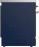 Ilve® Majestic III 30" Midnight Blue Pro Style Induction Range with Triple Glass Door and Brass Trim-4