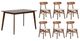 New Classic® Home Furnishings Morocco 7-Piece Brown/Natural Dining Table Set-0