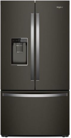 Whirlpool® 36 in. 23.8 Cu. Ft. Fingerprint Resistant Black Stainless Steel French Door Refrigerator 