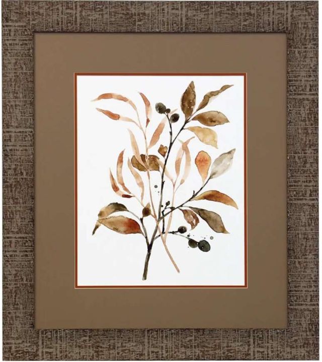 StyleCraft Preserved Autumn Leaves Brown/Taupe/White Wall Art-0