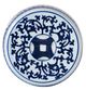 A & B Home Blue/White Garden Stool-3