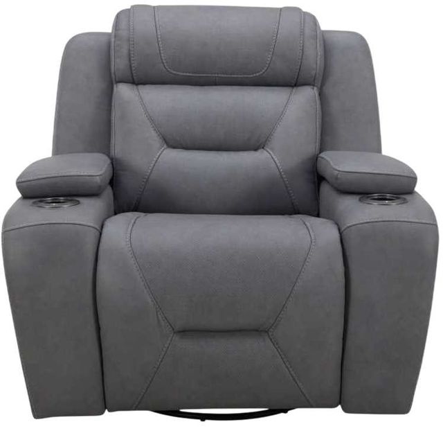 Liberty Furniture Chapman Aline Blue Gray Leather Power Recliner-2