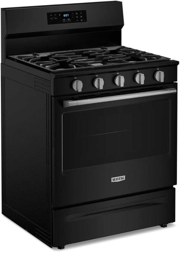 Maytag® 30" Black Freestanding Gas Range-1