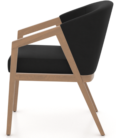 Canadel Modern Black/Pecan Washed Arm Chair-2
