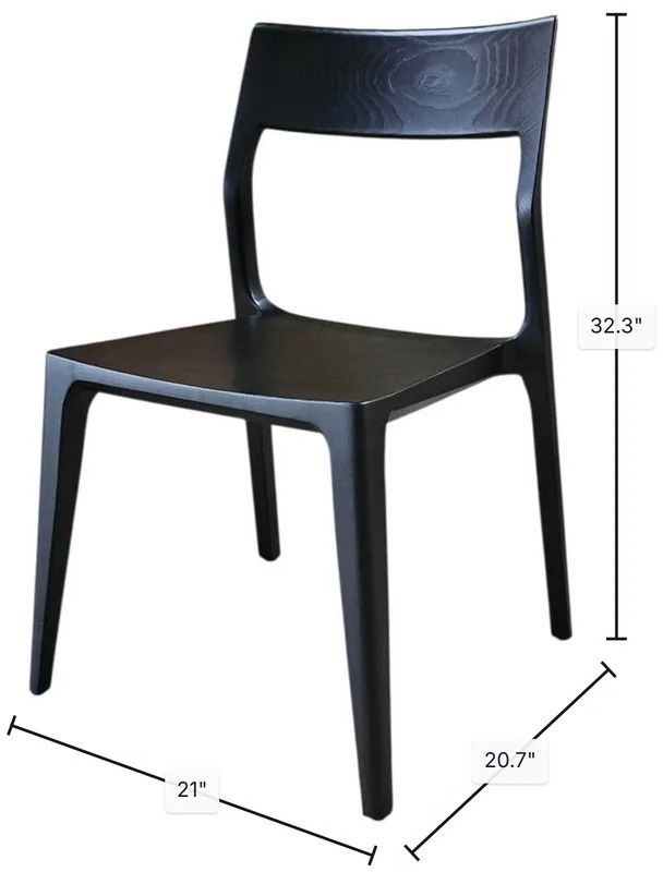 LH Home Java Catania Black Dining Side Chair-2