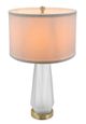 A & B Home White 15" Glass Table Lamp-2