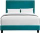 Elements International Erica Teal Upholstered Queen Platform Bed-2