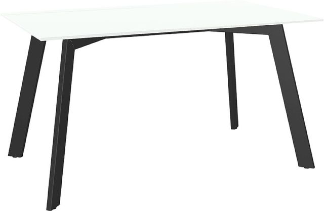 Amisco Customizable Lidya 54" Rectangular Dining Table with 0.5" White Glass Top-0