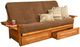 Kodiak Furniture Phoenix Marmont Mocha/Butternut Queen Storage Futon with Mattress-0