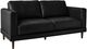 Elements International Hampton 2-Piece Fiero Black Living Room Stationary Seating Set-2