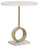 Fairfield® Sundries Cosmotini White Drink Table with Gold Base-0
