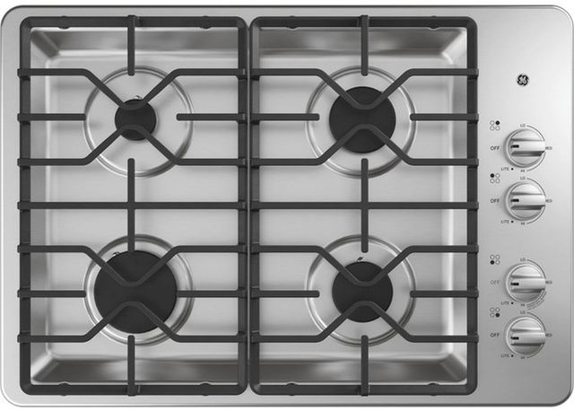 GE® 30" Stainless Steel Gas Cooktop-0