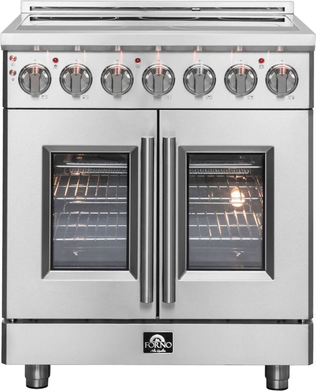 FORNO® Massimo 30" Stainless Steel Pro Style Electric Range-0
