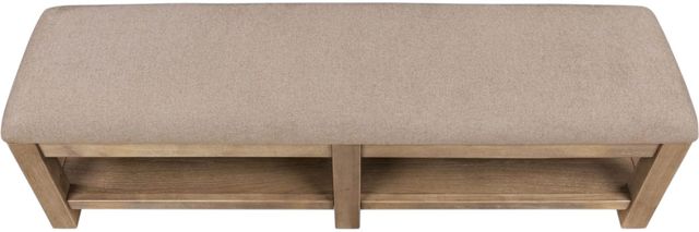 Modus Furniture Roycroft Beige/Harvest Wood Upholstered Bench-2