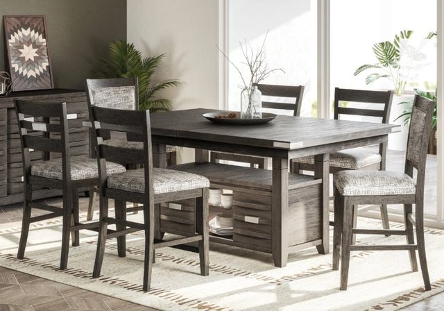 Jofran Inc. Altamonte Brushed Gray High-Low Rectangle Dining Table-1