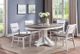 ECI Furniture La Sierra Grayish-Brown Round Dining Table with  Distressed White Base-0