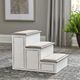 Liberty Furniture Magnolia Manor Antique White/Weathered Bark Pet Steps-1