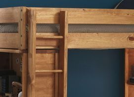 Simply Bunk Beds Saddlebrook Twin Loft Bed with Desk/Chest Bookcase-1