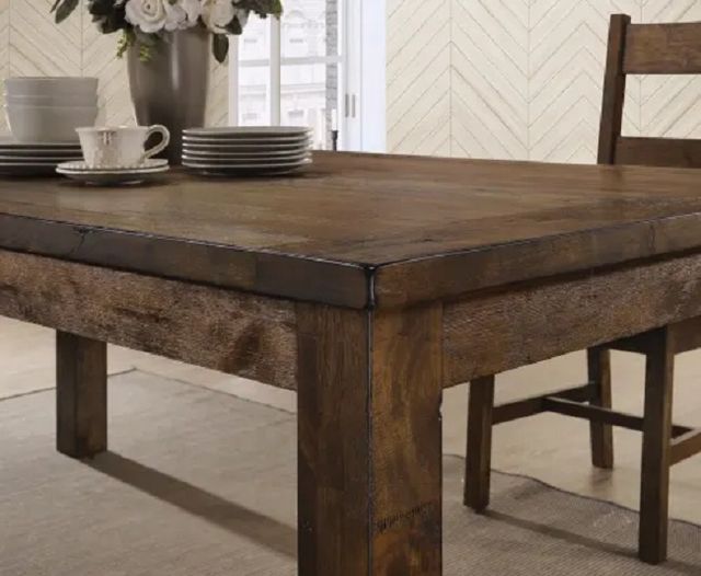 Coaster® Coleman 9-Piece Rustic Golden Brown Dining Table Set-3