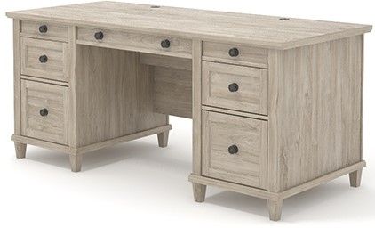 Sauder® Hammond® Chalk Oak® Executive Desk-0