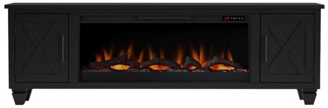 Legends Home Real Cozy Liberty Seal Skin Black 78" Fireplace Console-3