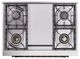 Ilve® Nostalgie II Noblesse 36'' Graphite Matte Pro Style Dual Fuel Range with Burnished Trim-4