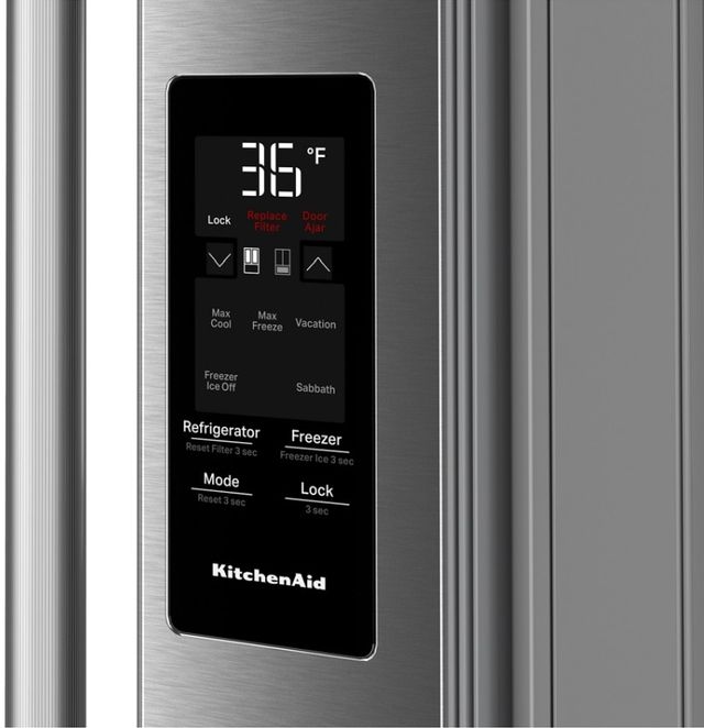 KitchenAid® 36" 31 Cu. Ft PrintShield® Stainless Steel French Door Refrigerator with Internal Water Dispenser-2