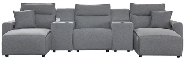 Signature Design by Ashley® Modmax II 5-Piece Pepper/Salt U-Shape Power Reclining Sectional and Chaise-0