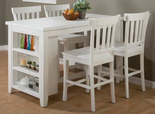 Jofran Inc. Madaket White Slatback Counter Stool-1